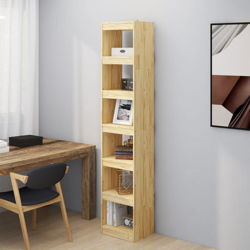 Book Cabinet/Room Divider 40x30x199 cm Solid Pinewood - OLBRIT