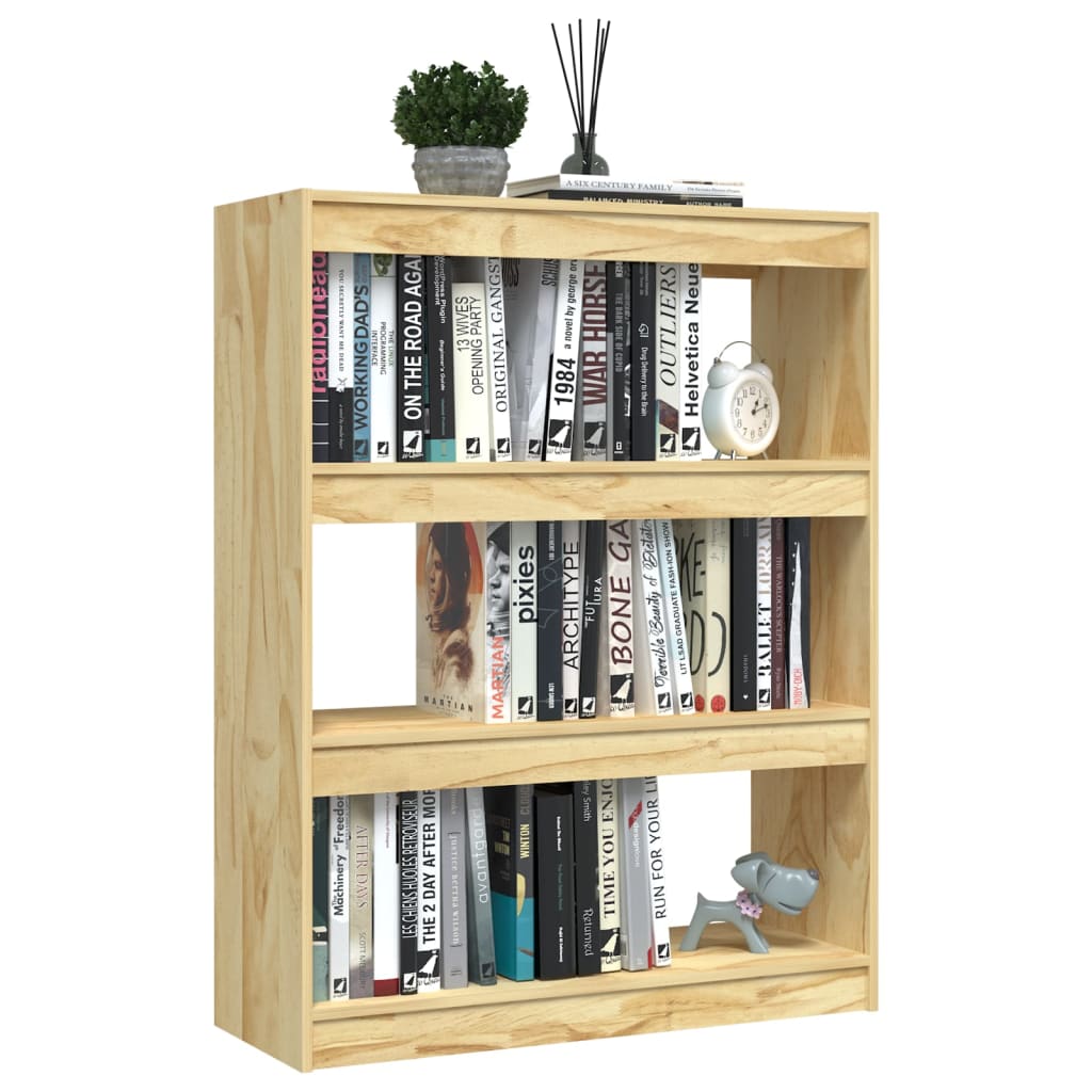 Book Cabinet/Room Divider 100x30x103 cm Solid Pinewood - OLBRIT