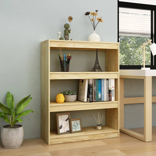 Book Cabinet/Room Divider 100x30x103 cm Solid Pinewood - OLBRIT