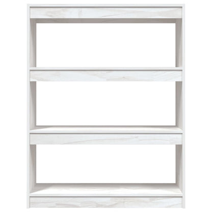 Book Cabinet/Room Divider White 100x30x103 cm Solid Pinewood - OLBRIT