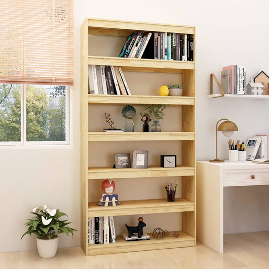 Book Cabinet/Room Divider 100x30x200 cm Solid Pinewood - OLBRIT