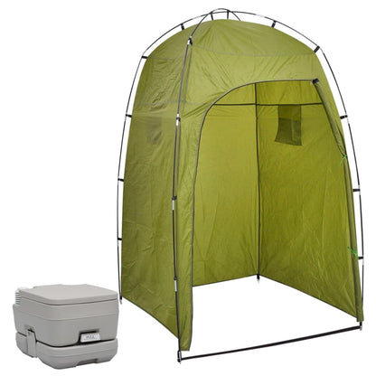 Portable Camping Toilet with Tent 10+10 L - OLBRIT