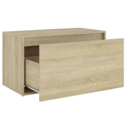 Hall Bench 80x40x45 cm Sonoma Oak Engineered Wood - OLBRIT