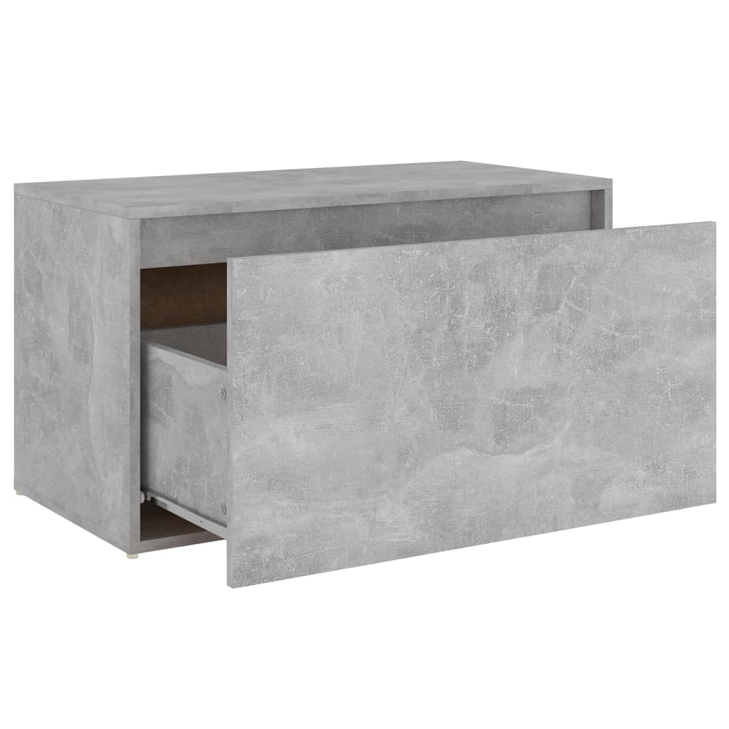 Hall Bench 80x40x45 cm Concrete Grey Engineered Wood - OLBRIT