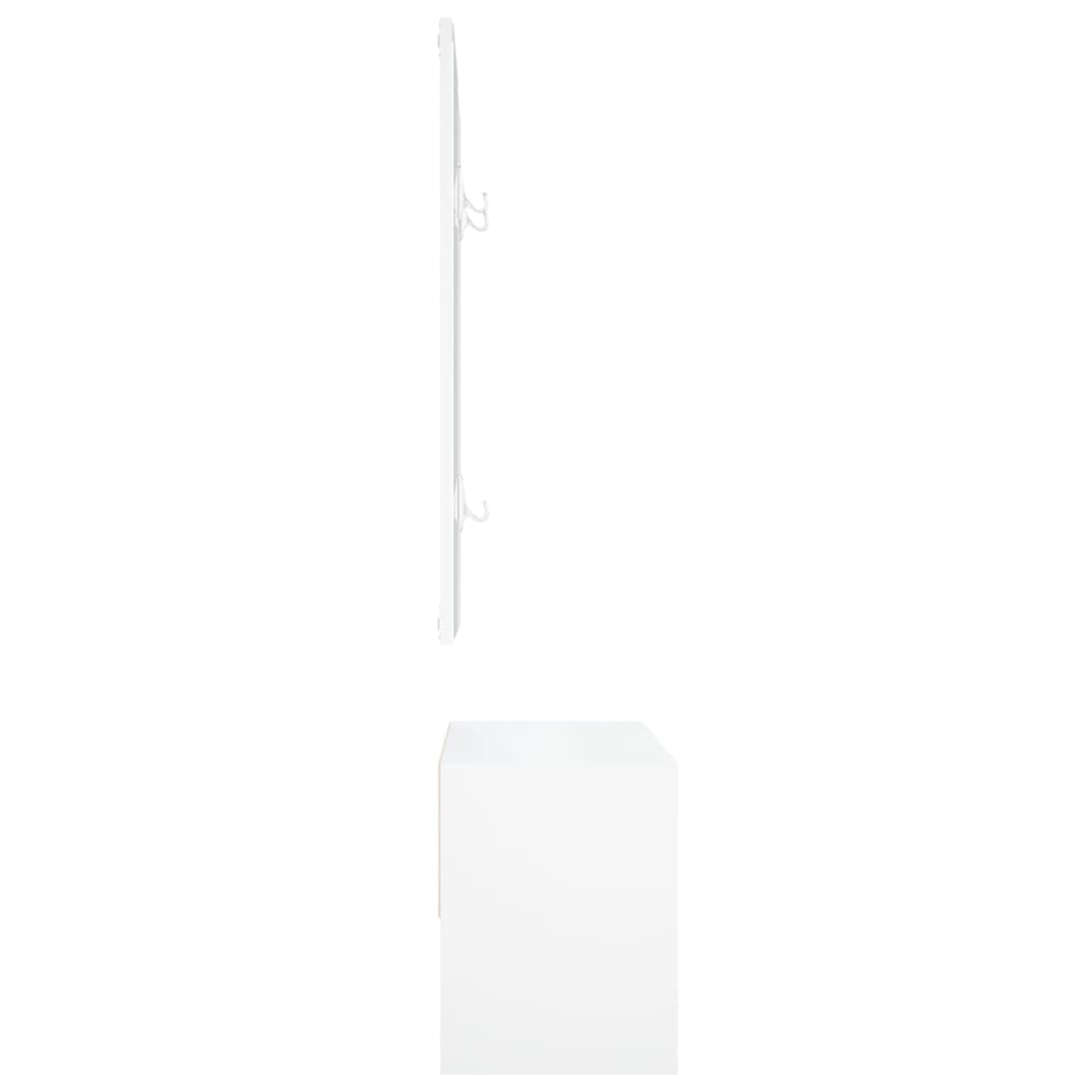 Hallway Furniture Set White Engineered Wood - OLBRIT