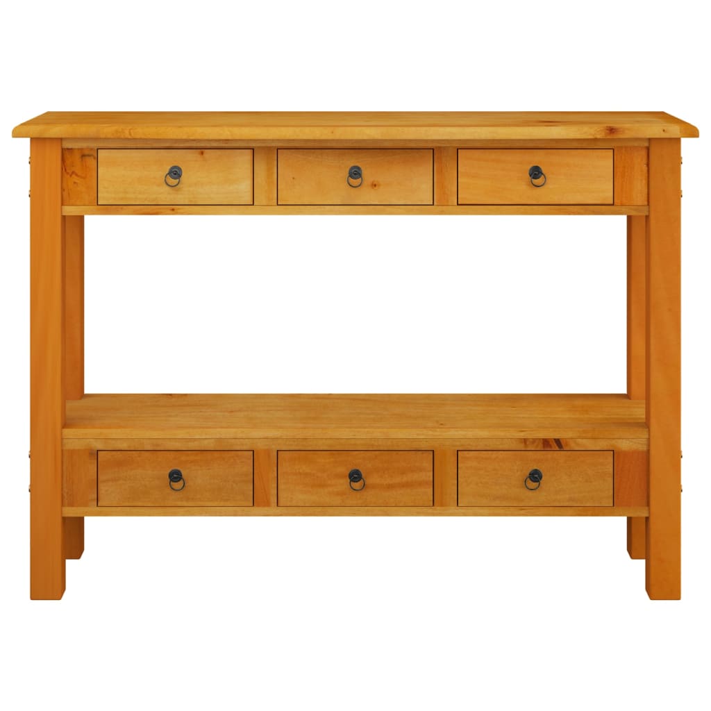 Console Table with Drawers 110x30x75 cm Solid Wood Mahogany - OLBRIT