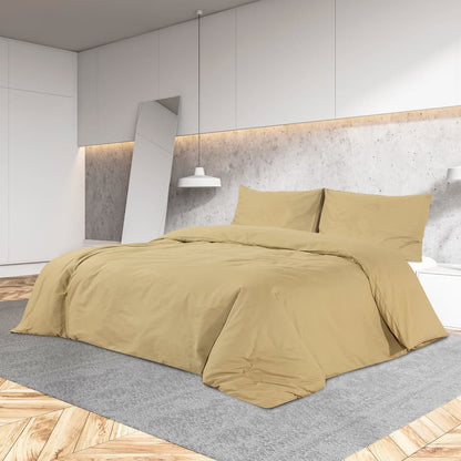 Duvet Cover Set Taupe 135x200 cm Light-weight Microfiber - OLBRIT