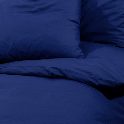 Duvet Cover Set Navy Blue 135x200 cm Light-weight Microfiber - OLBRIT