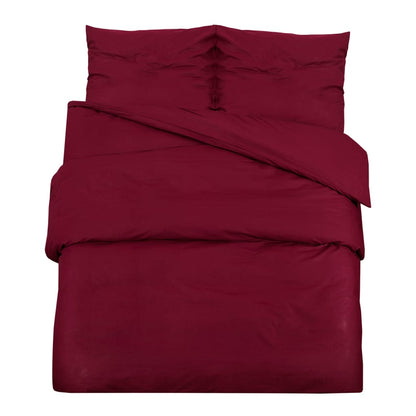 Duvet Cover Set Bordeaux 135x200 cm Light-weight Microfiber - OLBRIT