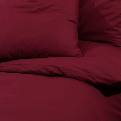 Duvet Cover Set Bordeaux 135x200 cm Light-weight Microfiber - OLBRIT