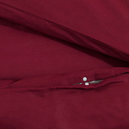Duvet Cover Set Bordeaux 135x200 cm Light-weight Microfiber - OLBRIT