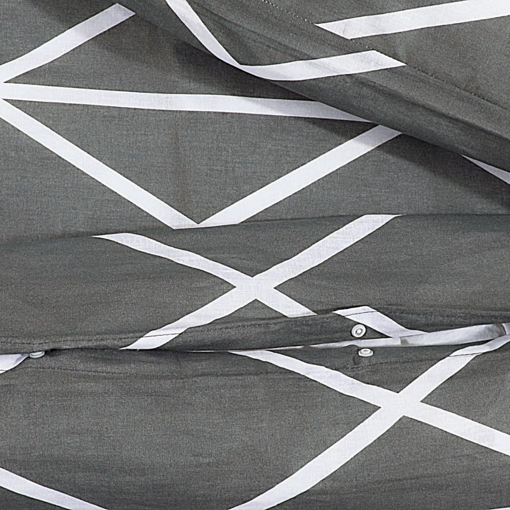 Duvet Cover Set Grey 135x200 cm Cotton - OLBRIT