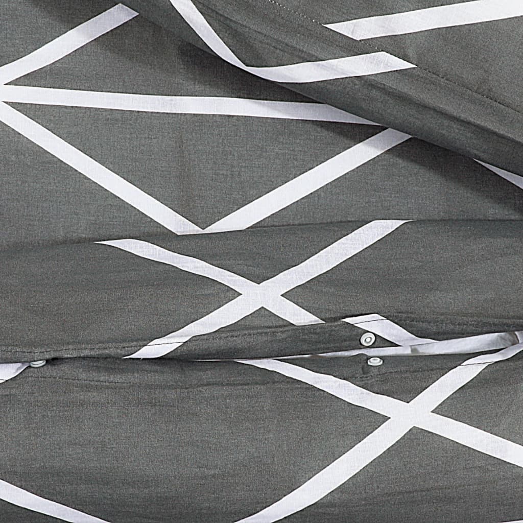 Duvet Cover Set Grey 135x200 cm Cotton - OLBRIT