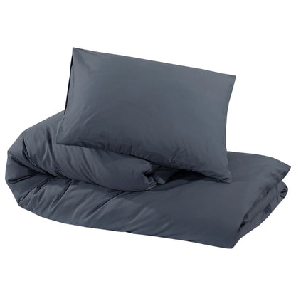 Duvet Cover Set Anthracite 200x200 cm Cotton - OLBRIT