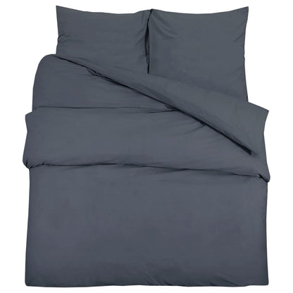 Duvet Cover Set Anthracite 200x200 cm Cotton - OLBRIT