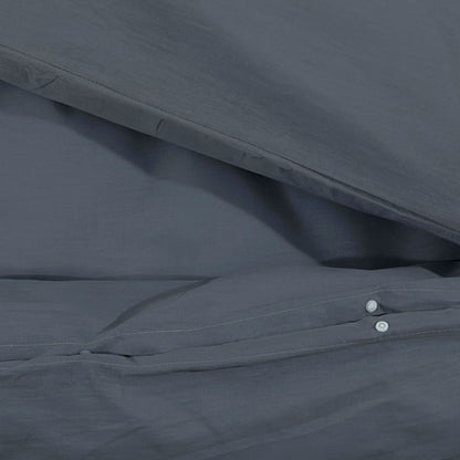 Duvet Cover Set Anthracite 200x200 cm Cotton - OLBRIT
