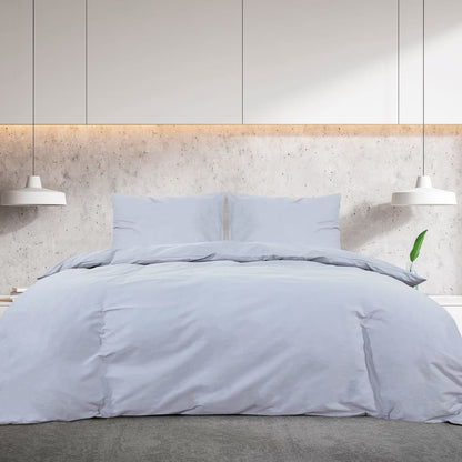 Duvet Cover Set Grey 200x200 cm Cotton - OLBRIT