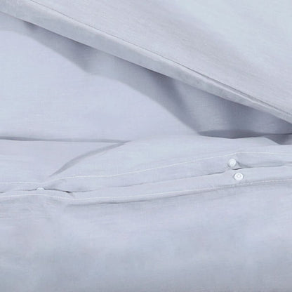 Duvet Cover Set Grey 140x200 cm Cotton - OLBRIT