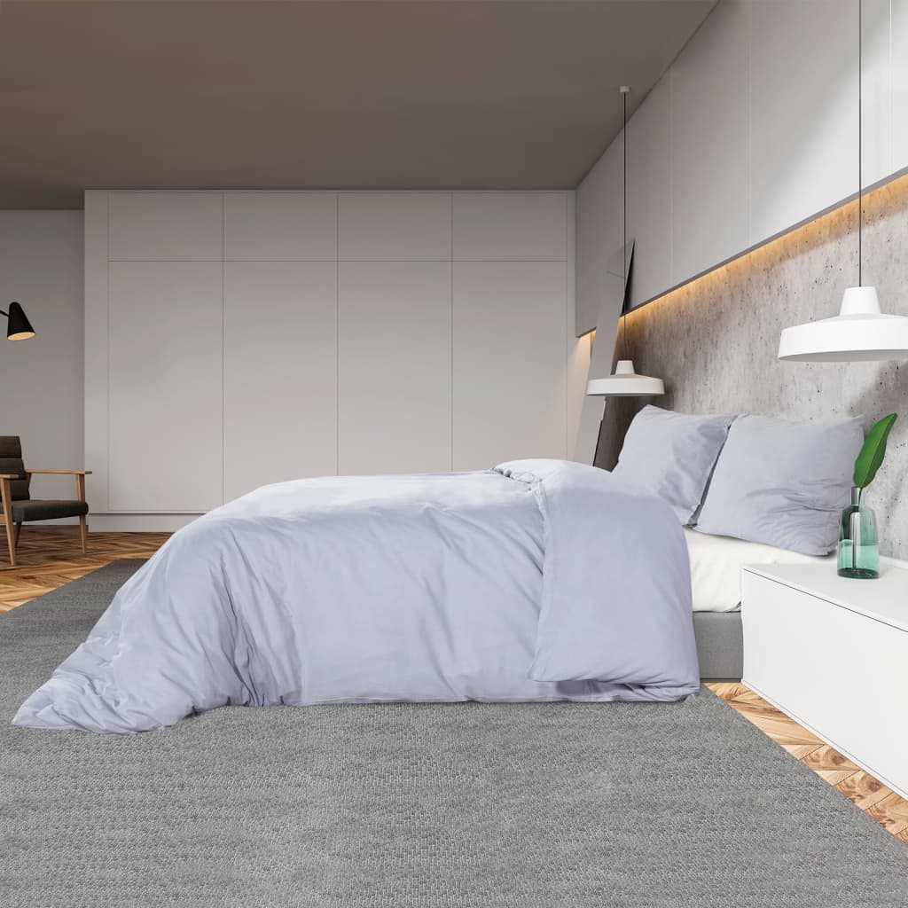 Duvet Cover Set Grey 200x200 cm Cotton - OLBRIT