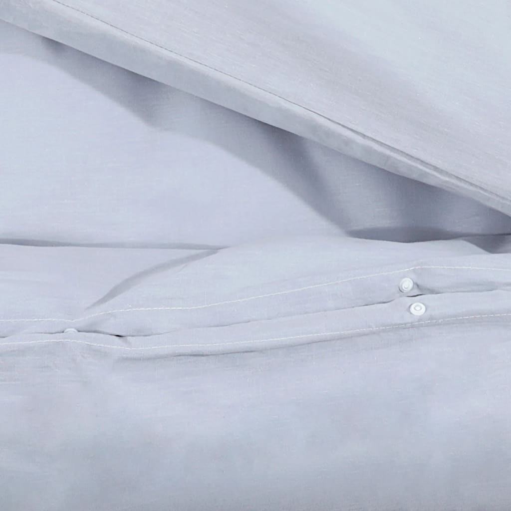 Duvet Cover Set Grey 200x200 cm Cotton - OLBRIT