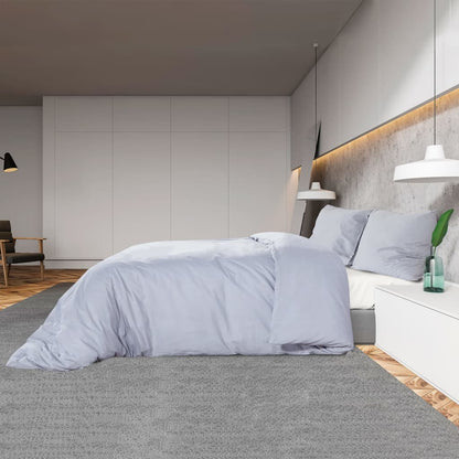 vidaXL Duvet Cover Set Grey 200x200 cm Cotton - OLBRIT