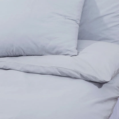 vidaXL Duvet Cover Set Grey 200x200 cm Cotton - OLBRIT