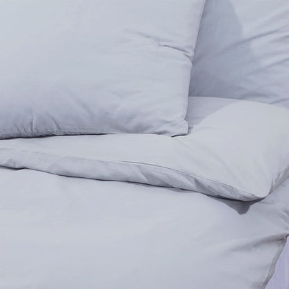 Duvet Cover Set Grey 200x200 cm Cotton - OLBRIT