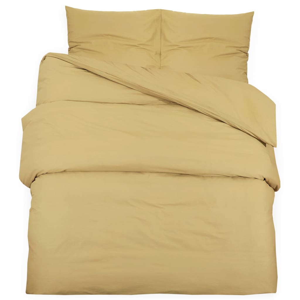 Duvet Cover Set Taupe 200x200 cm Cotton - OLBRIT