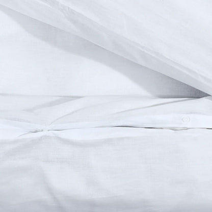 vidaXL Duvet Cover Set White 220x240 cm Cotton - OLBRIT