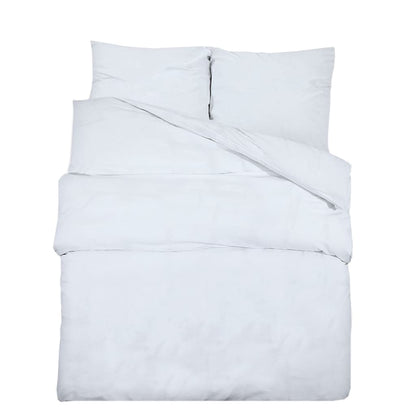 vidaXL Duvet Cover Set White 200x200 cm Cotton - OLBRIT