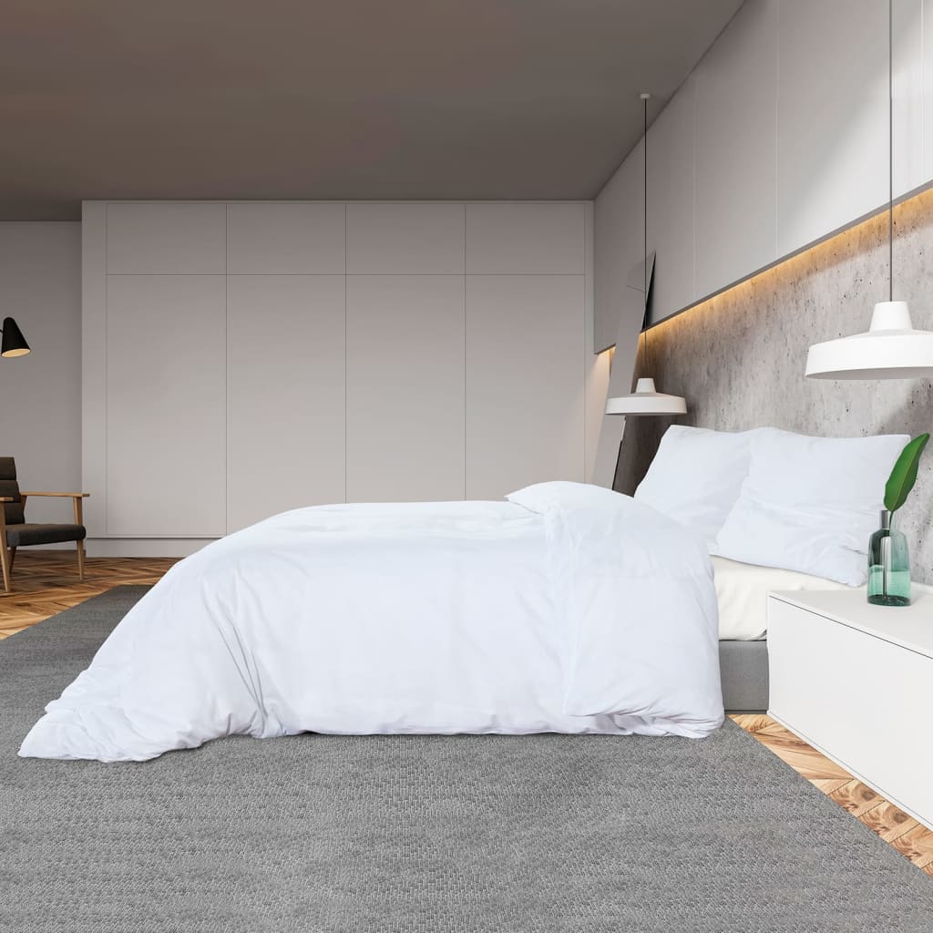 vidaXL Duvet Cover Set White 200x200 cm Cotton - OLBRIT