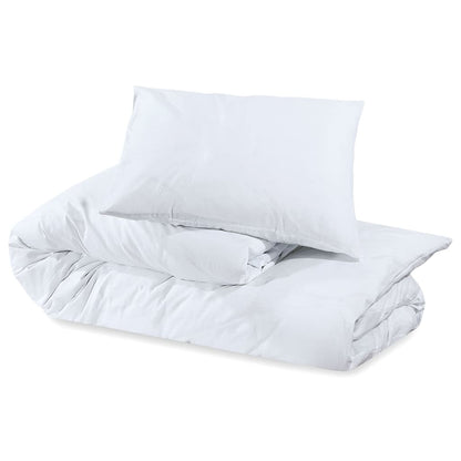 vidaXL Duvet Cover Set White 200x200 cm Cotton - OLBRIT