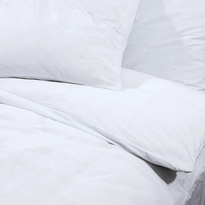 vidaXL Duvet Cover Set White 200x200 cm Cotton - OLBRIT