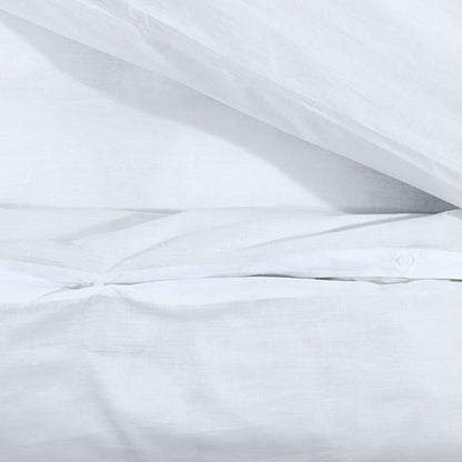 vidaXL Duvet Cover Set White 200x200 cm Cotton - OLBRIT
