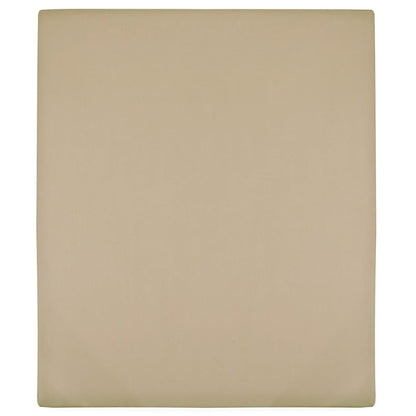 Jersey Fitted Sheet Taupe 100x200 cm Cotton - OLBRIT