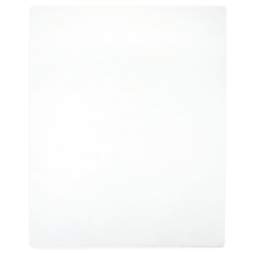 Jersey Fitted Sheet White 140x200 cm Cotton - OLBRIT