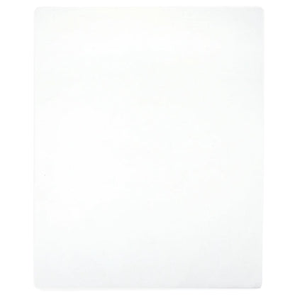 Jersey Fitted Sheet White 140x200 cm Cotton - OLBRIT