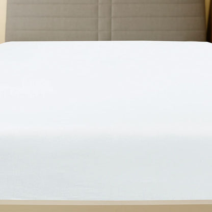Jersey Fitted Sheet White 140x200 cm Cotton - OLBRIT