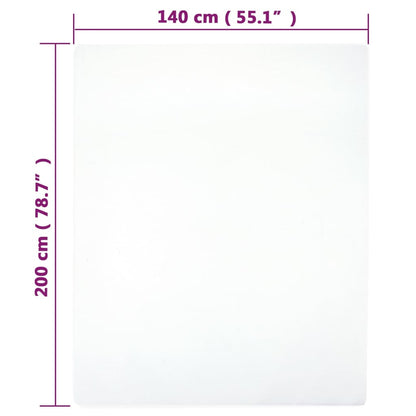 Jersey Fitted Sheets 2 pcs White 140x200 cm Cotton - OLBRIT