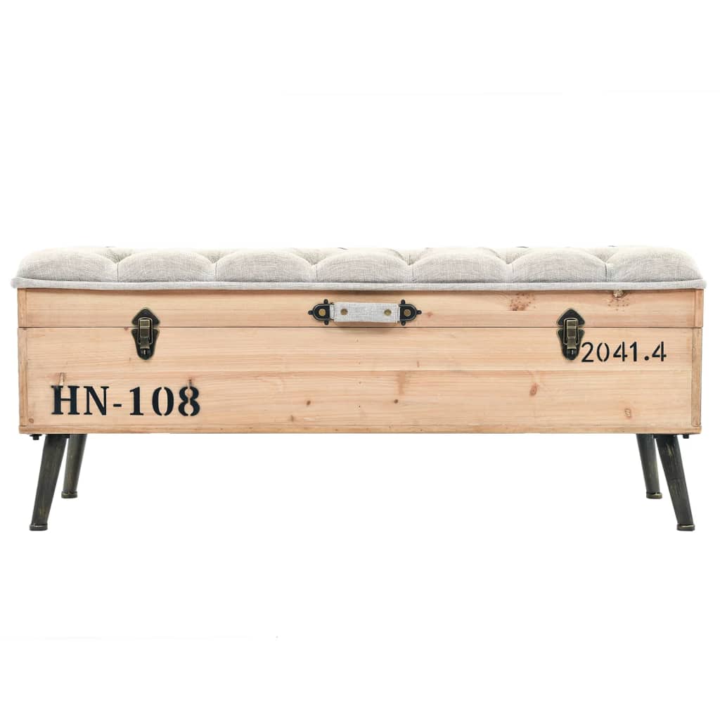 Storage Bench 110 cm Solid Firwood - OLBRIT