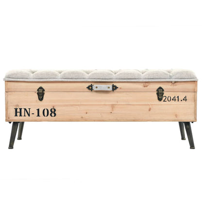 Storage Bench 110 cm Solid Firwood - OLBRIT