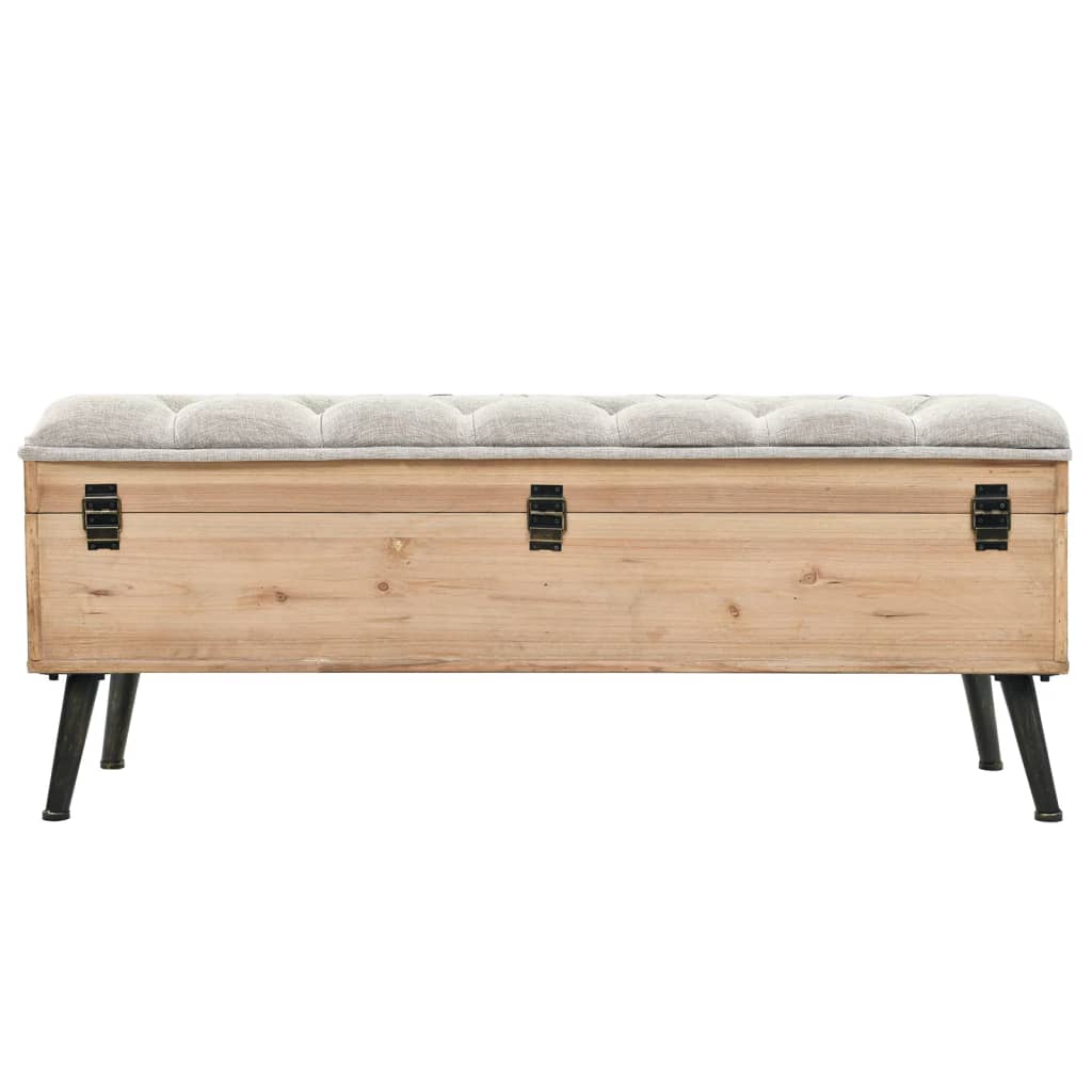 Storage Bench 110 cm Solid Firwood - OLBRIT