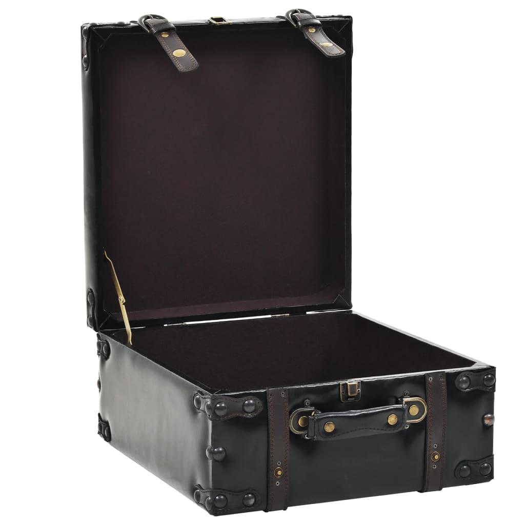 Storage Bench 110 cm Black Artificial Leather - OLBRIT