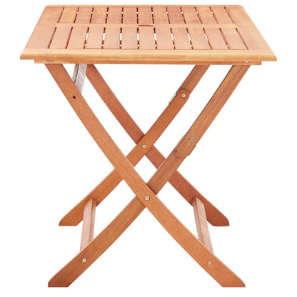 7 Piece Outdoor Dining Set Black Solid Eucalyptus Wood - OLBRIT