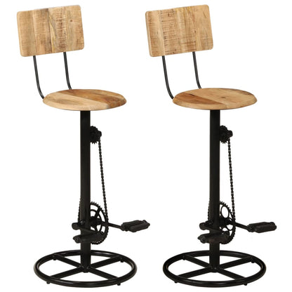 Bar Stools 2 pcs Solid Wood Mango - OLBRIT