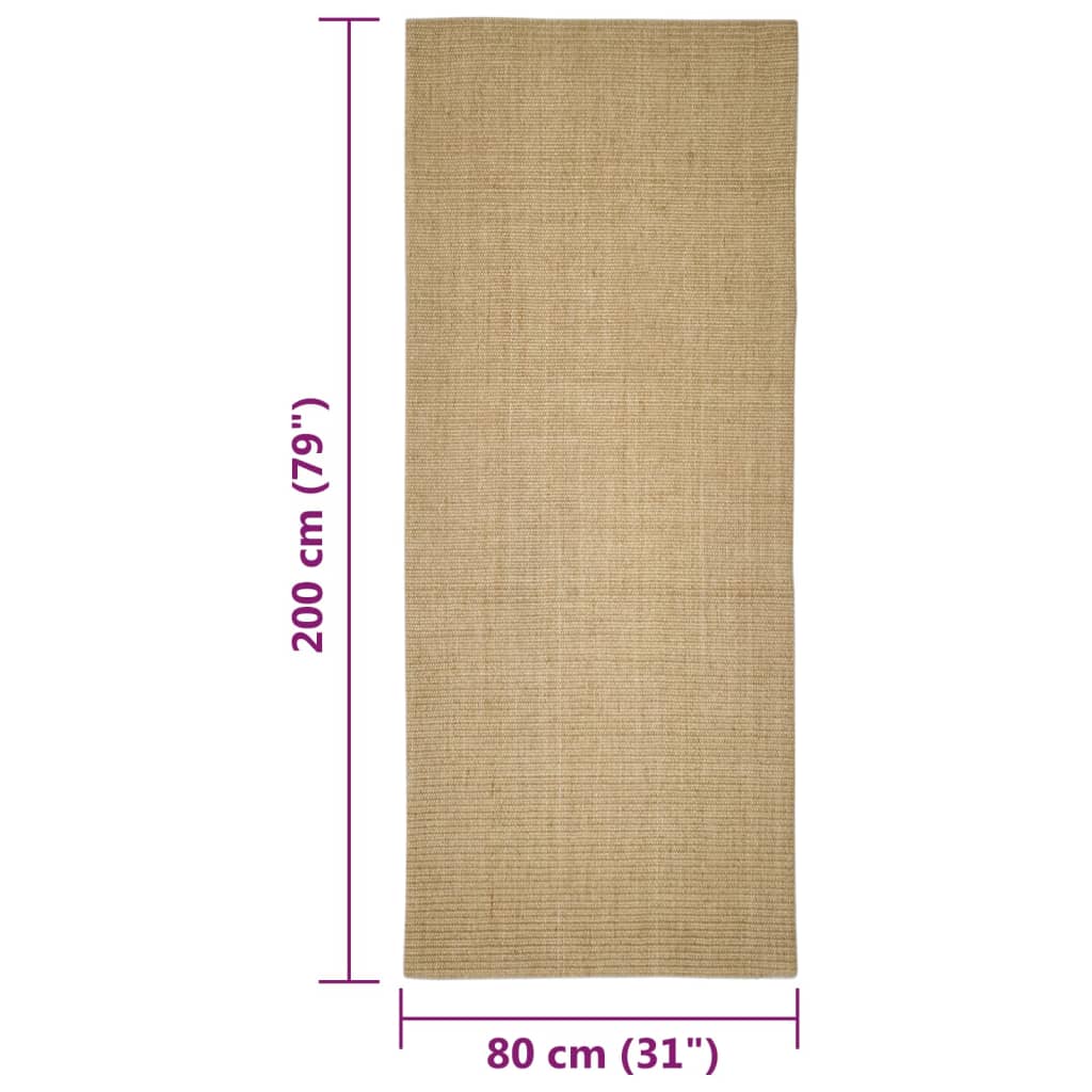 Rug Natural Sisal 80x200 cm - OLBRIT