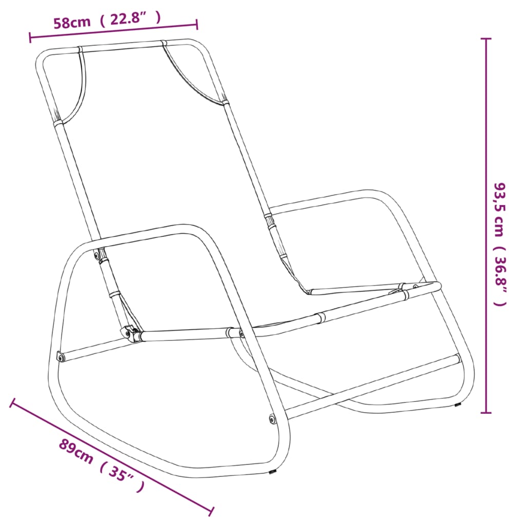 Rocking Sun Loungers 2 pcs Green Steel and Textilene - OLBRIT