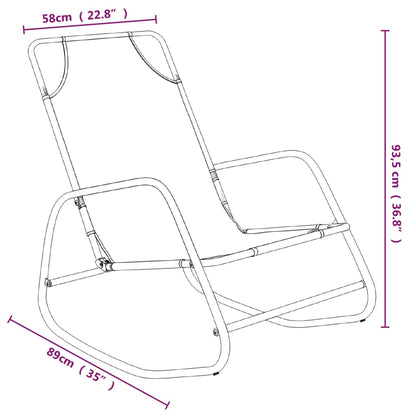 Rocking Sun Loungers 2 pcs Green Steel and Textilene - OLBRIT