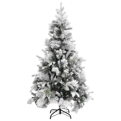 Christmas Tree with Flocked Snow & Cones 195 cm PVC & PE - OLBRIT