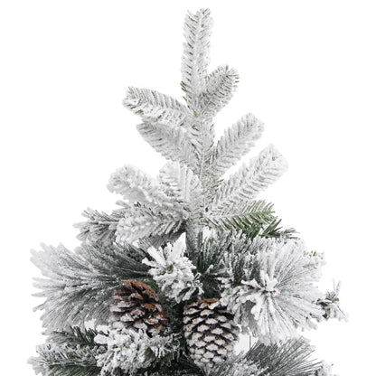 Christmas Tree with Flocked Snow & Cones 195 cm PVC & PE - OLBRIT